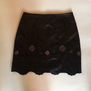Beautiful faux leather skirt